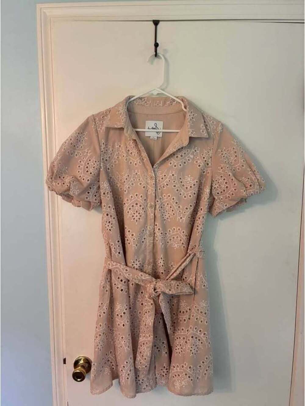 Sam Edelman Eyelet Puff Sleeve Shirtdress